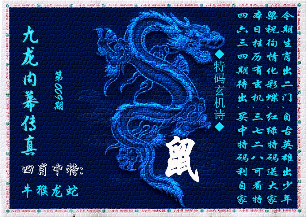 009期九龙内幕传真(新上市)[图]