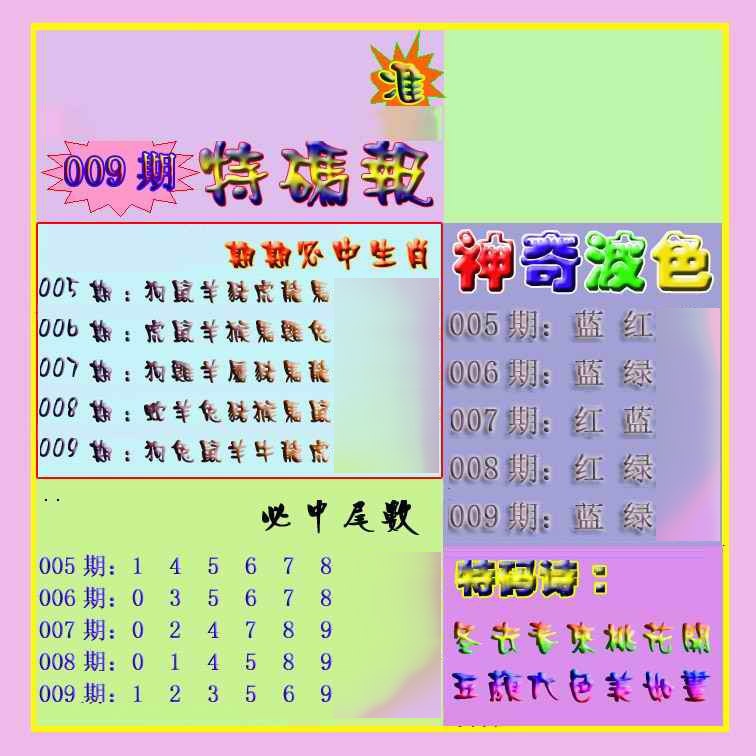 009期生财有道特码报[图]