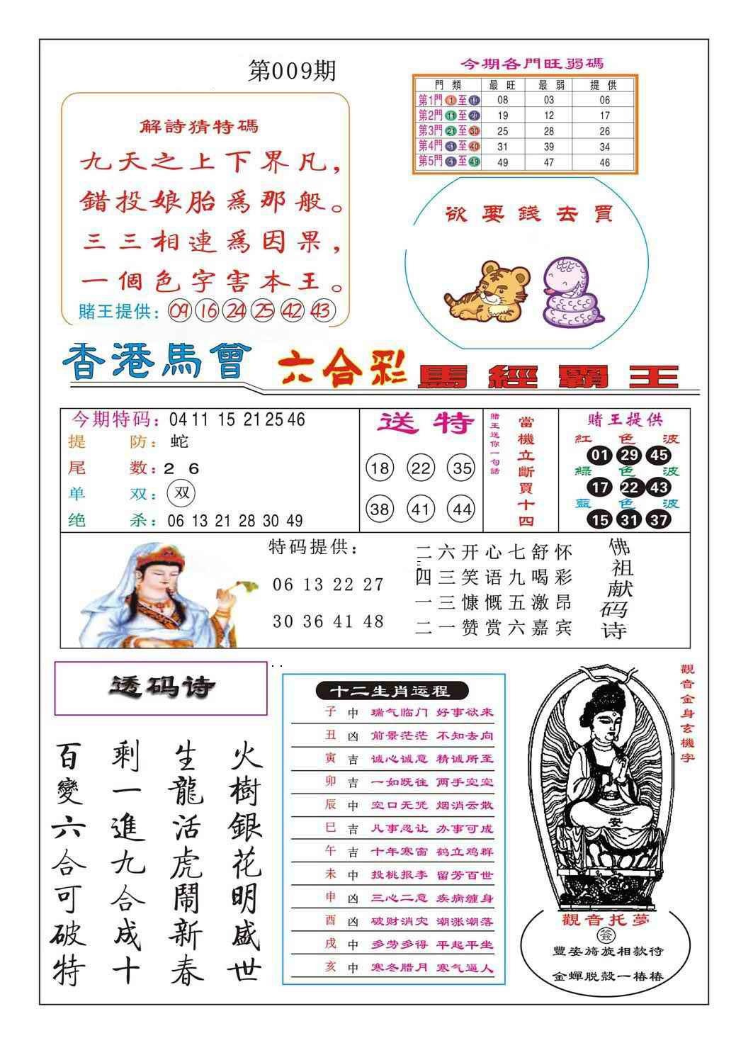 009期马经霸王[图]