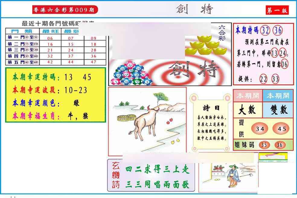 009期马经创特A(新图推荐)[图]