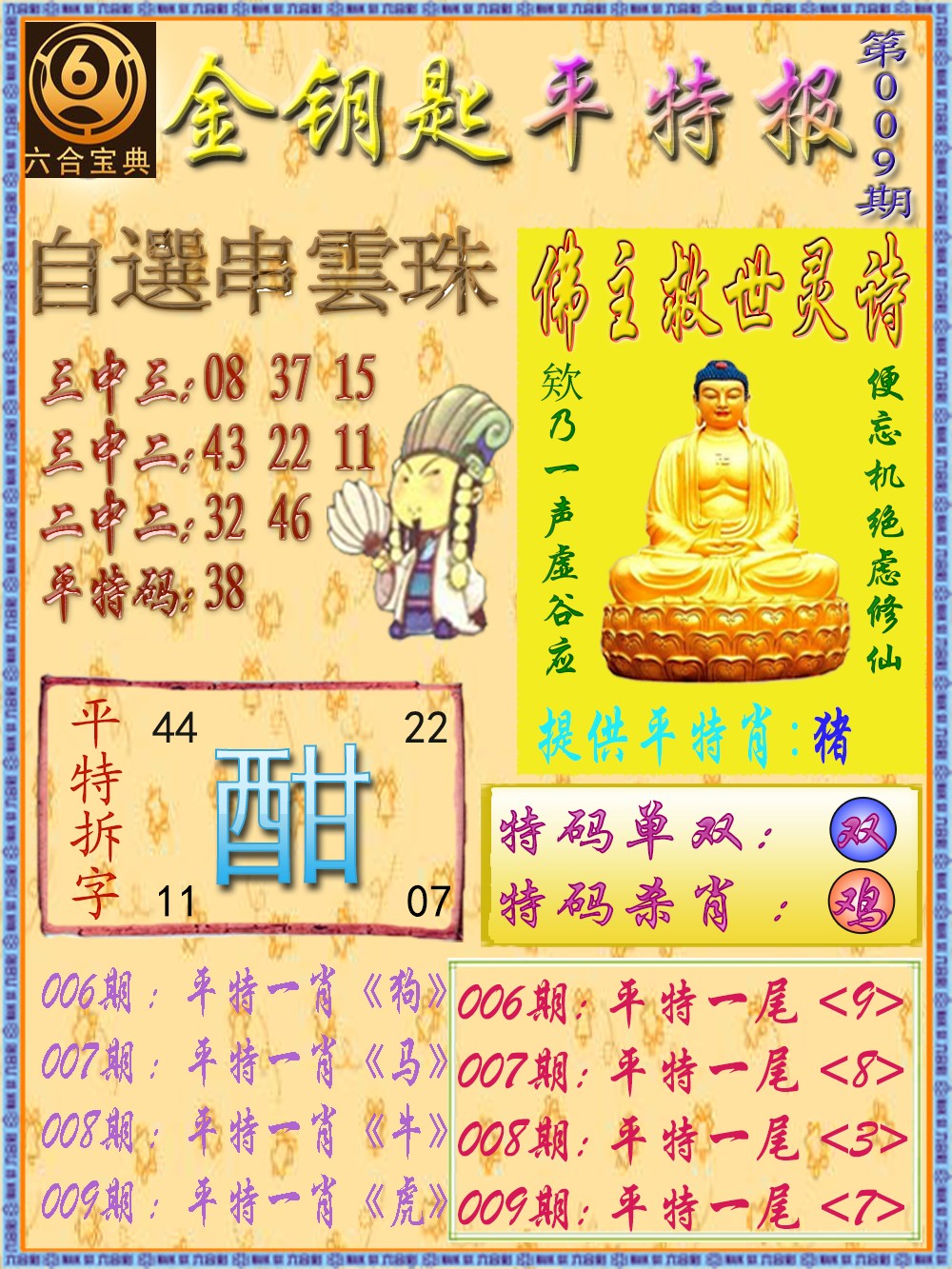 009期金钥匙平特报[图]
