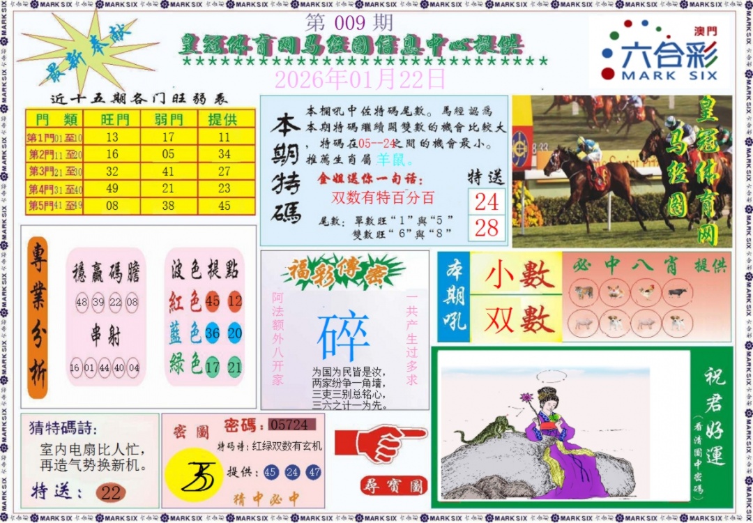 009期皇冠体育网马经图记录[图]