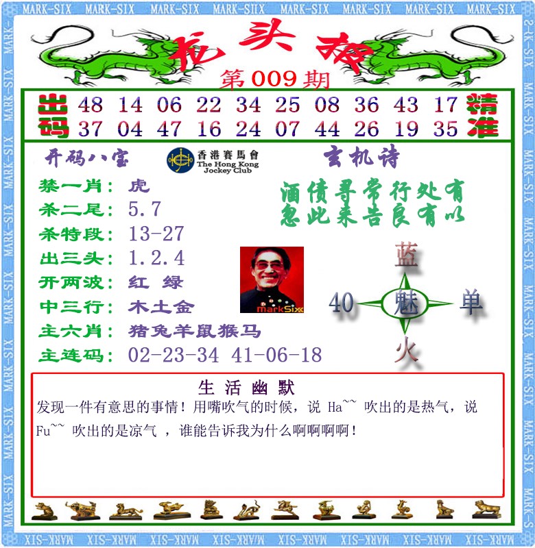 009期马经龙头报（荐）[图]