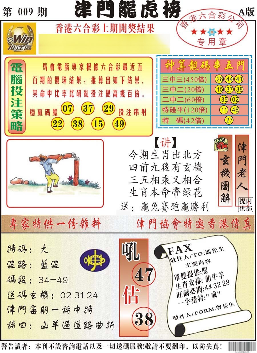 009期津门龙虎榜A[图]