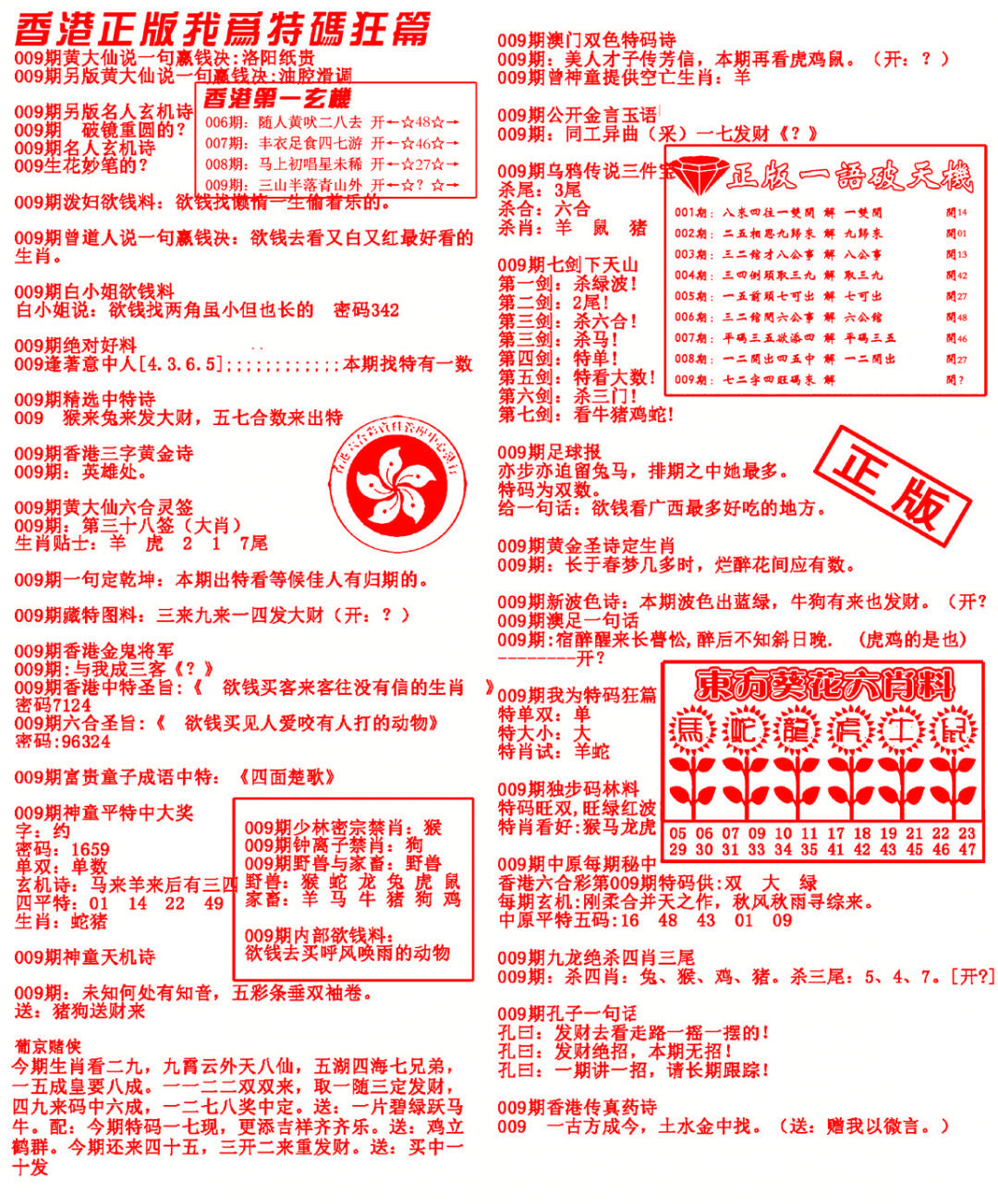 009期我为特码狂篇[图]