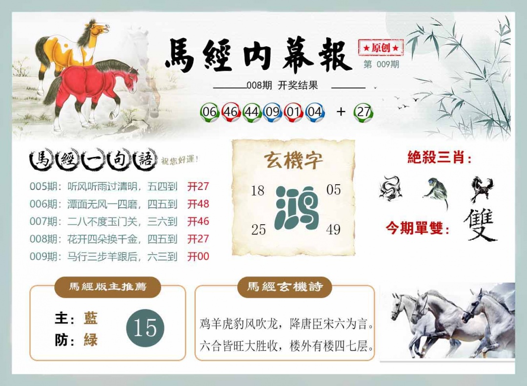 009期马经内幕报[图]