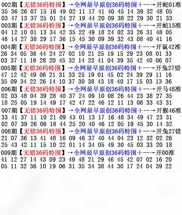 009期36码特围[图]