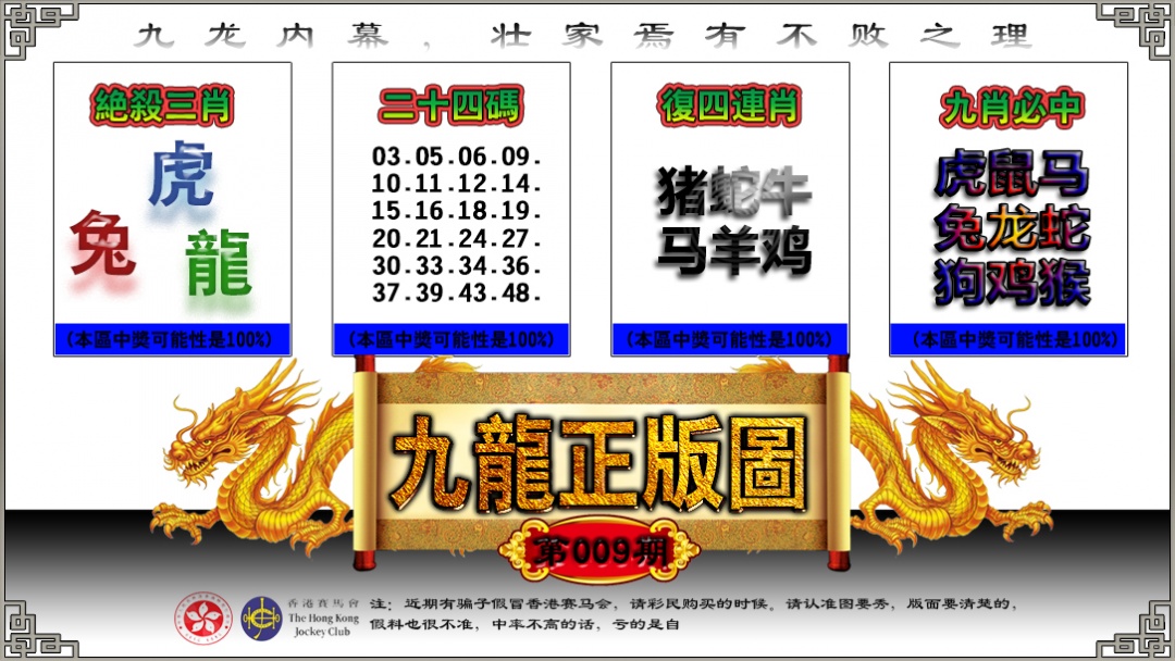 009期九龙正版图[图]