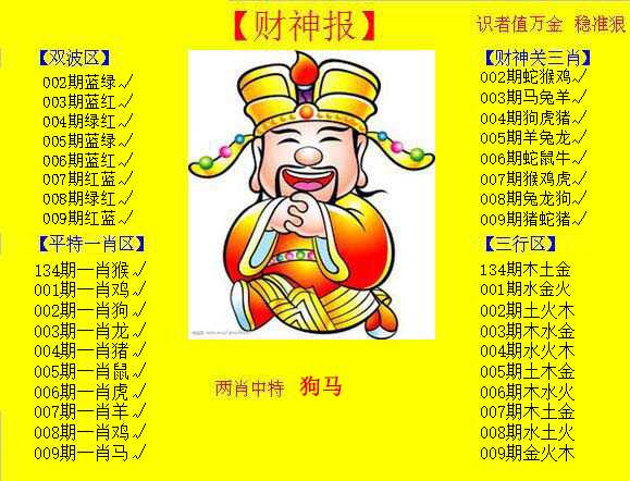 009期黄色财神报[图]